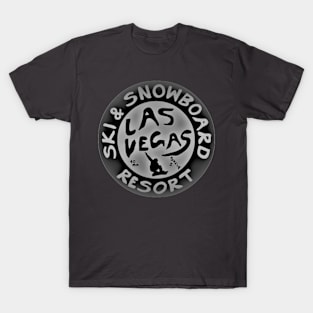 Las Vegas Ski & Snowboard Resort Gray and Black Logo T-Shirt